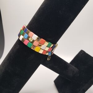 Talbots Gold and Colors Stretchy Link Bracelet